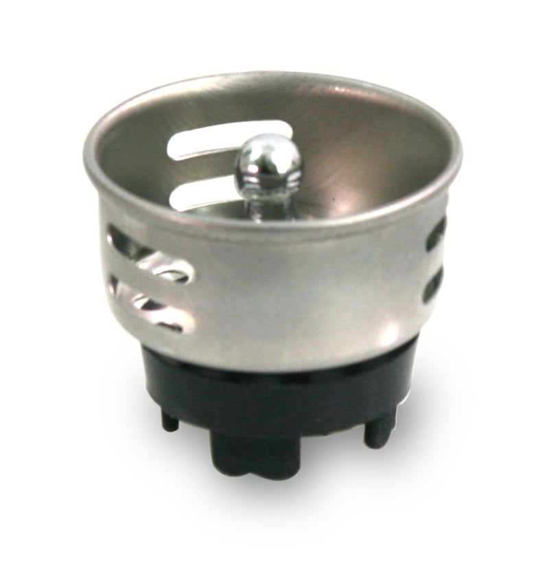Highcraft 97733 Stainless Steel Junior Duo Strainer/Stopper (1.5 inch) -Replacement Basket for Bar and Prep Sinks Drains - Image 1
